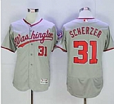 Washington Nationals #31 Max Scherzer Gray 2016 Flexbase Collection Stitched Baseball Jersey,baseball caps,new era cap wholesale,wholesale hats